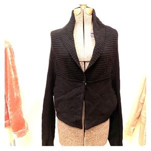 Free People wool sweater, black.